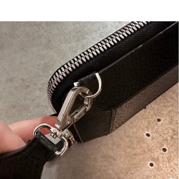 MACKAGE Black Roni Pebbled Leather Structured Crossbody Bag Like New - Picture 15 of 16